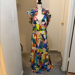 Ashley Stewart Vibrant Floral Maxi Dress